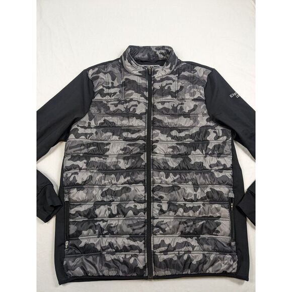Straight Down Jacket Xl Tall Camo‎ Patton Puffer Golf Insulated Gray Grey Zip